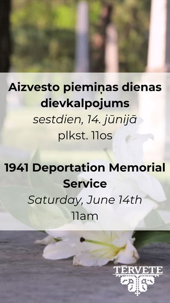Aizvesto piemiņas dienas dievkalpojums | 1941 Deportation Memorial Service